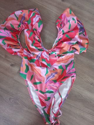 Bañador rojo y rosa - Talla única