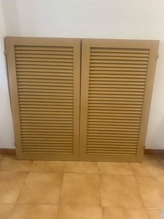 Ventana madera 2 hojas pino y mallorquina