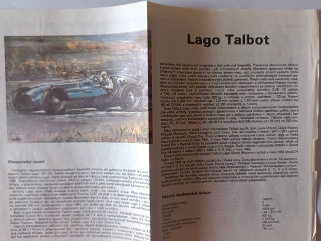 Lámina Coche Antiguo Lago Talbot