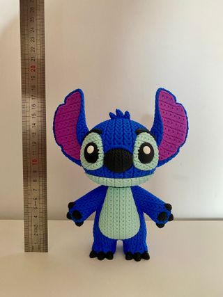 Figura Stitch 18 cm impresa en 3D | efecto crochet