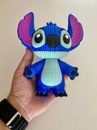 Figura Stitch 18 cm impresa en 3D | efecto crochet