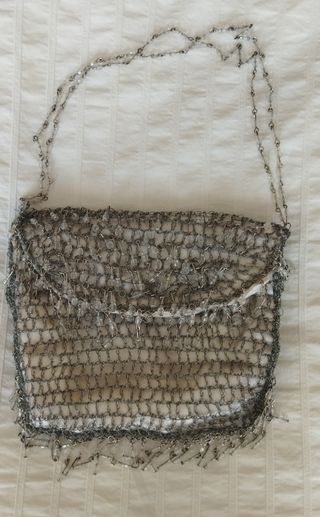 Bolso Fiesta Metalizado Plata pequeño