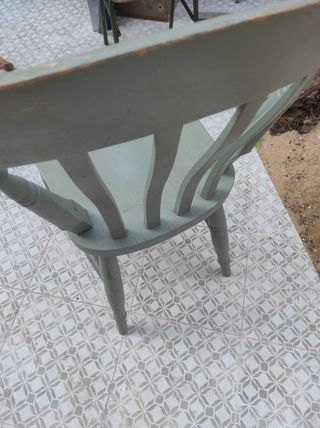 Silla madera gris-verde