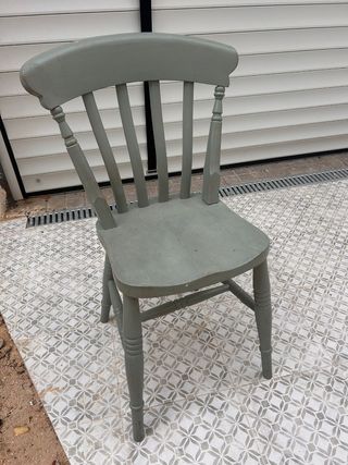 Silla madera gris-verde