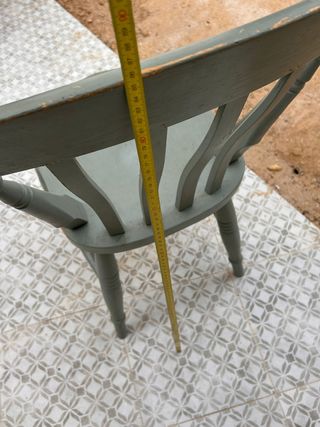 Silla madera gris-verde