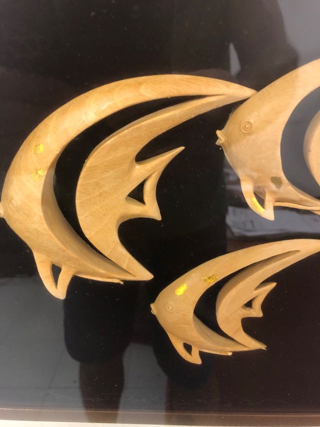 Cuadro peces dorado - hecho a mano