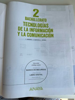 Libro Tecnologia 2° Bachillerato