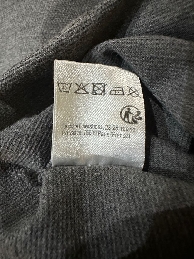 Polo Lacoste Gris Claro Bordado