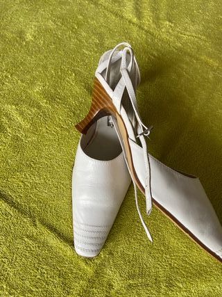 Zapatos Piel Blanco Talla 39