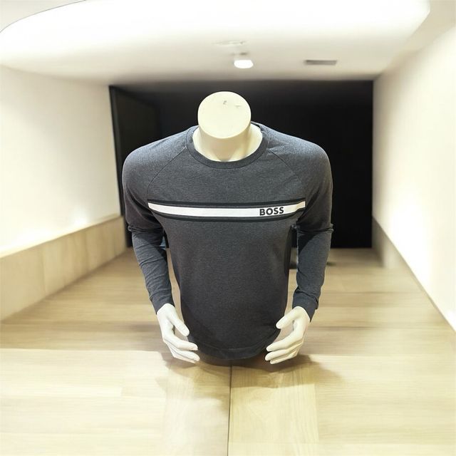 Camiseta Hugo Boss Gris - Manga Larga