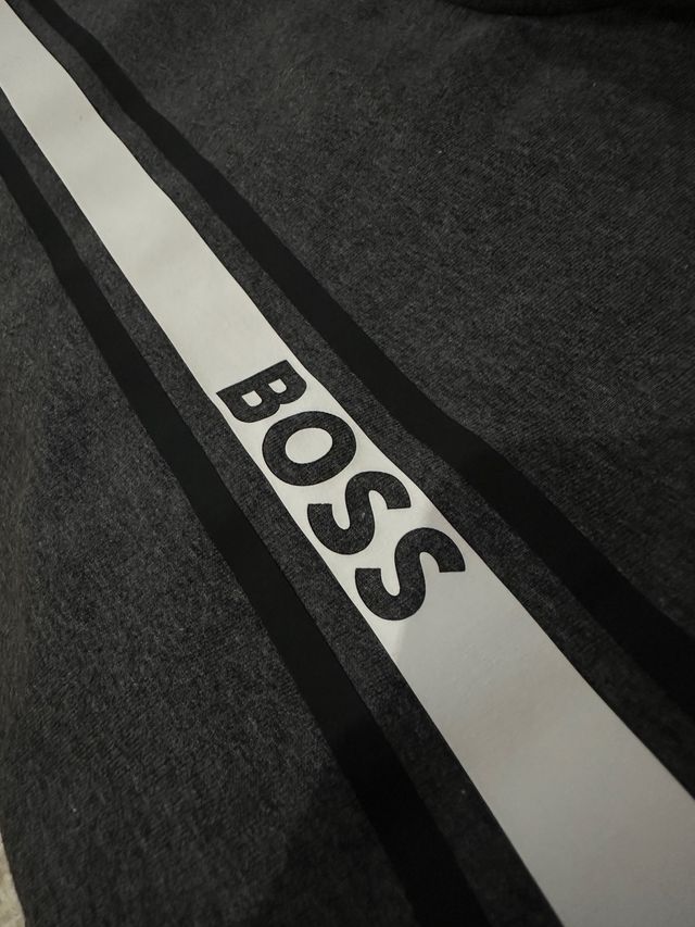Camiseta Hugo Boss Gris - Manga Larga
