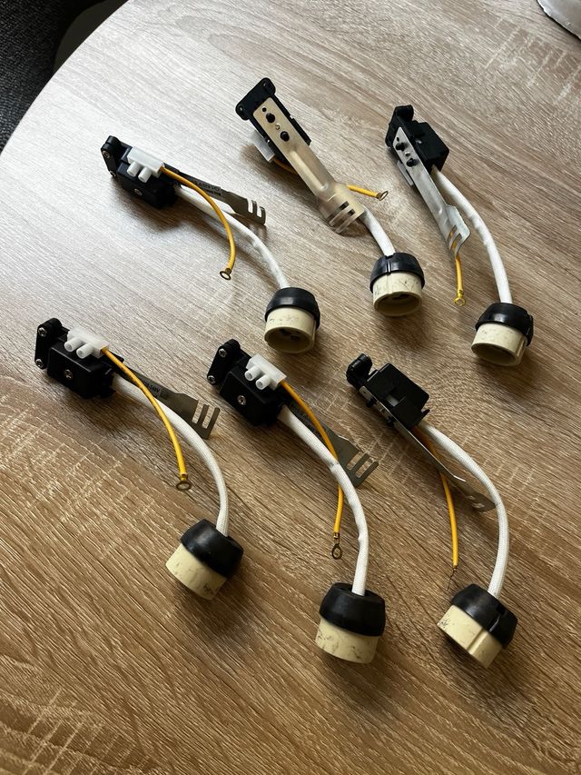 6 Conectores GU10 GZ10 con toma tierra - Nuevos