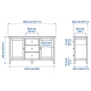 Aparador Hemnes IKEA negro