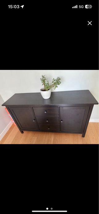 Aparador Hemnes IKEA negro