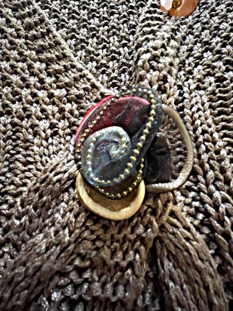 Cardigan lungo, in cotone lavorato a mano - Tg M