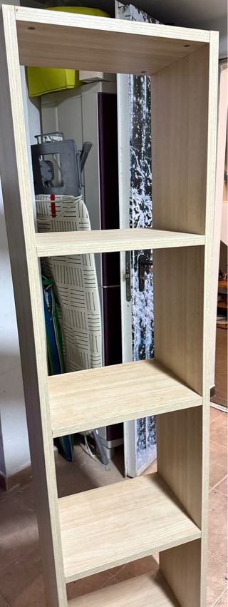 Estantería madera 4 baldas beige