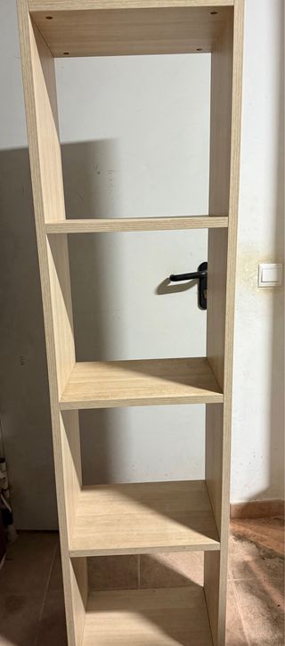 Estantería madera 4 baldas beige