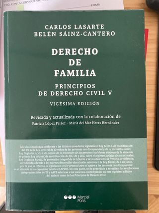 Principios de Derecho civil. Familia. UNED 2024