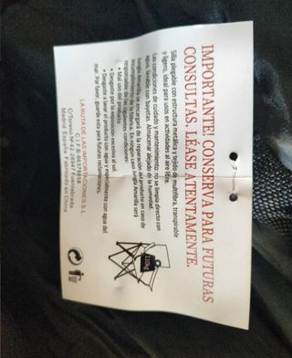 2 Sillas Plegables Camping