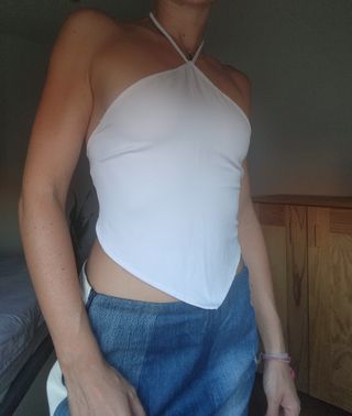 Top blanco H&M - Tirantes - Talla S
