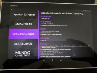 Sony Xperia Z2 Tablet blanca