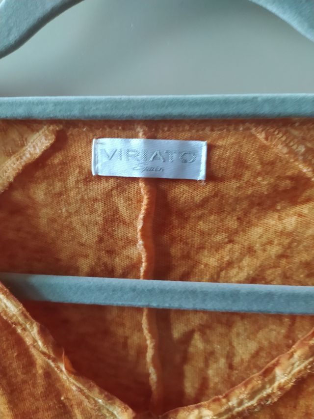 Camiseta Viriato el Corte Ingles manga 3/4 naranja