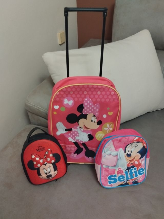 3 Mochilas Minnie Mouse Niña