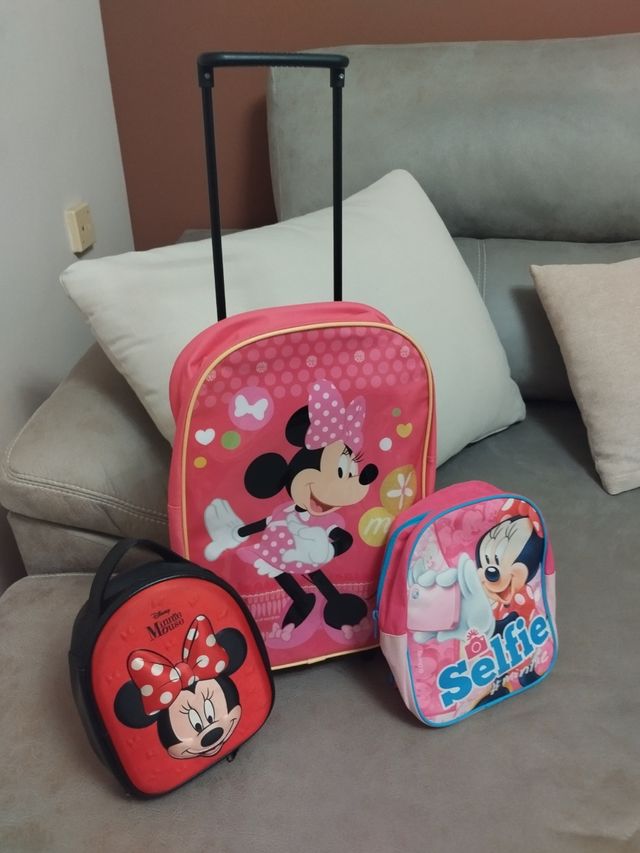 3 Mochilas Minnie Mouse Niña
