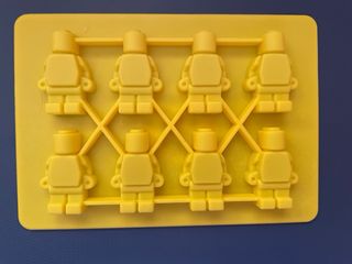 Molde figuras Lego silicona amarilla