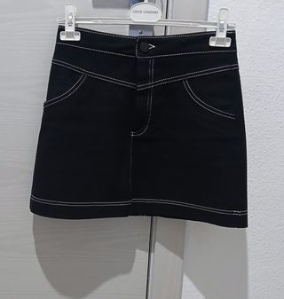 Mini Falda Vaquera Zara negra