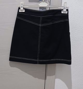 Mini Falda Vaquera Zara negra