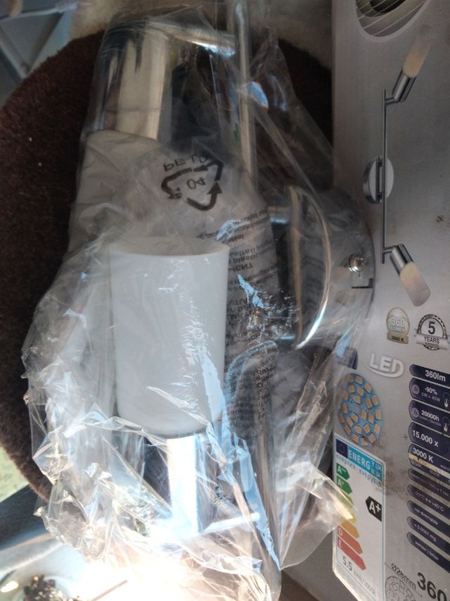 Applique LED Globo 2 luci metallo