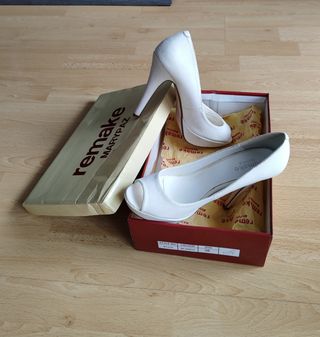 Zapatos novia Remake de Marypaz blancos 38