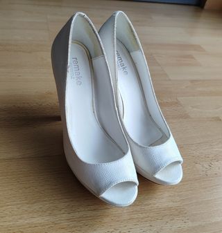 Zapatos novia Remake de Marypaz blancos 38