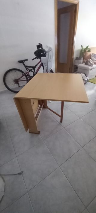 Mesa plegable madera - beige