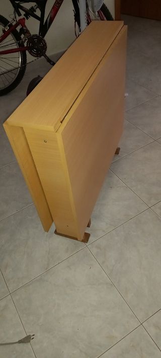 Mesa plegable madera - beige