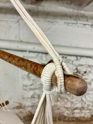 Silla hamaca columpio blanco-madera