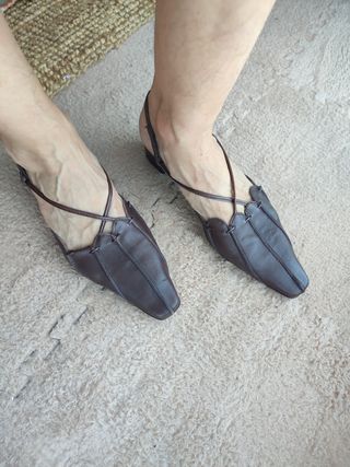 Zapatos tacón piel marrones - Talla 38