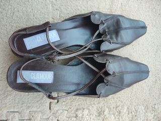Zapatos tacón piel marrones - Talla 38