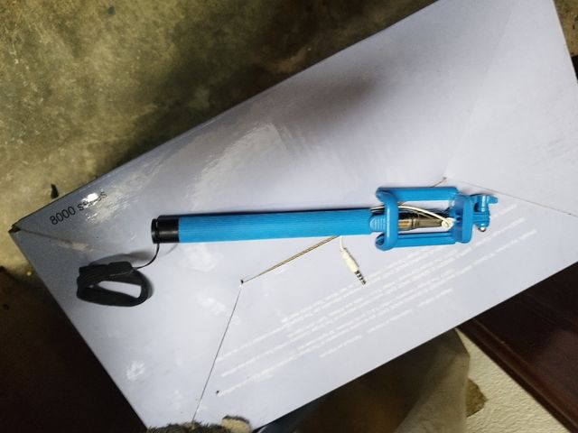 Palo selfie extensible azul