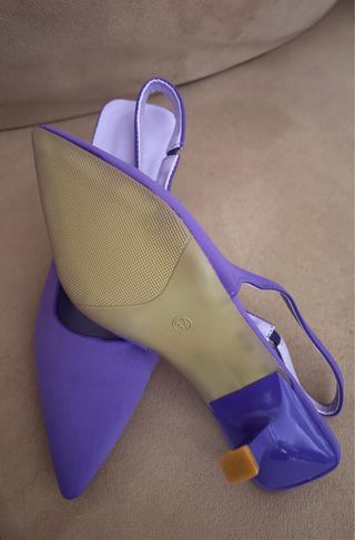 Zapatos tacón aguja mujer, morados