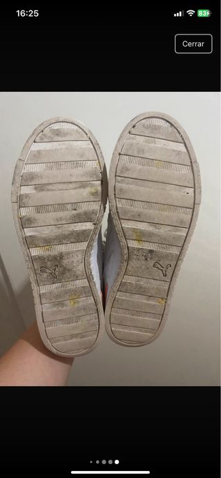 Zapatillas Puma blancas y rosas