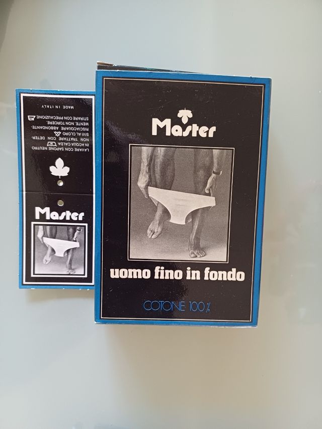 3 Slip Uomo Master in puro cotone. Tg.3/S