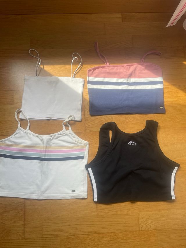 4 Tops Tirantes - Blanco, Rosa, Azul, Negro