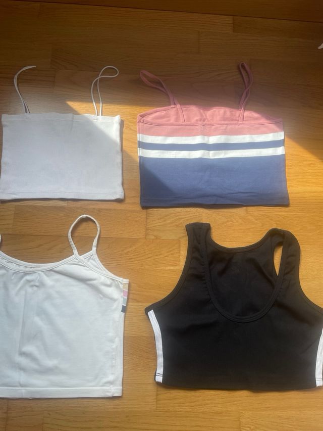 4 Tops Tirantes - Blanco, Rosa, Azul, Negro