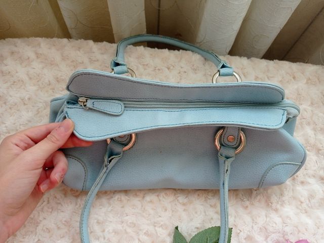 Bolso de asa hombro  azul claríto mujer