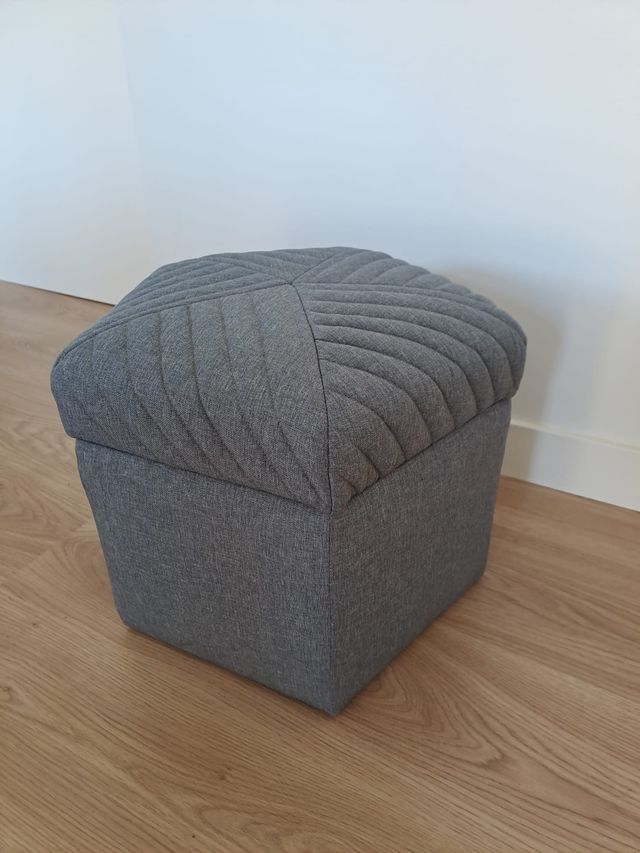 Puff gris almacenaje