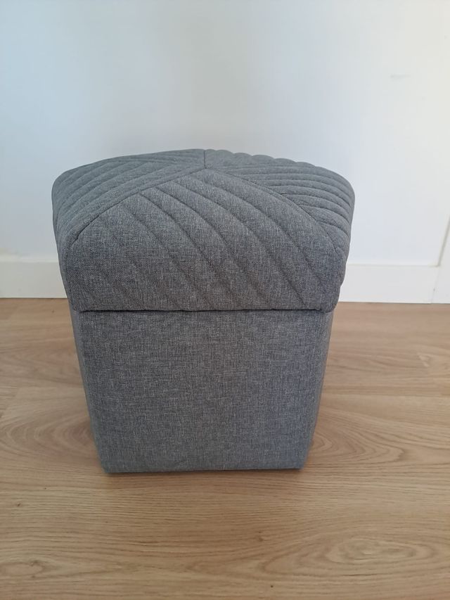 Puff gris almacenaje