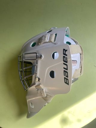 Casco portero hockey Bauer blanco