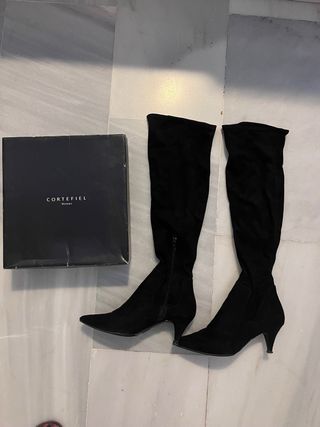 Botas Cortefiel negras, talla 41